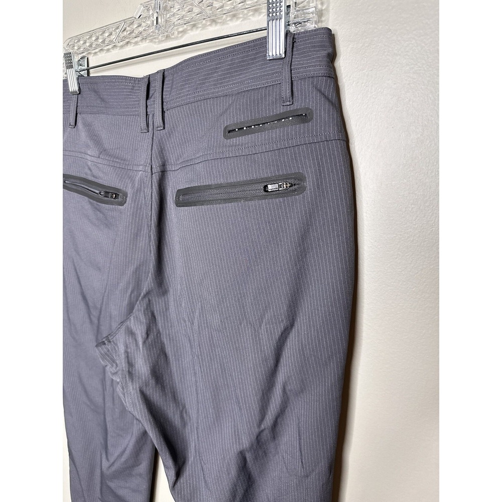 Lululemon Commute Pants Size 30 Men Gray Striped Golf Chino Stretch Athletic ABC - Picture 7 of 16